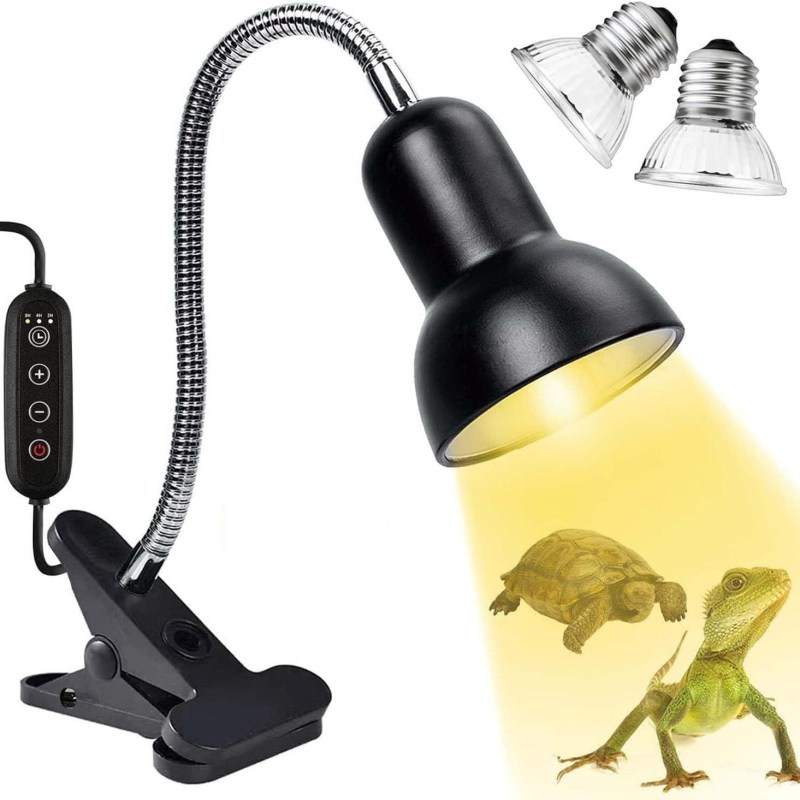 UVB grijaća lampa za reptile s kalcijem, basking lampa za kornjače i guštere, ABS kućište, snaga 20W/35W/50W, težina 1244 g, automatski tajmer