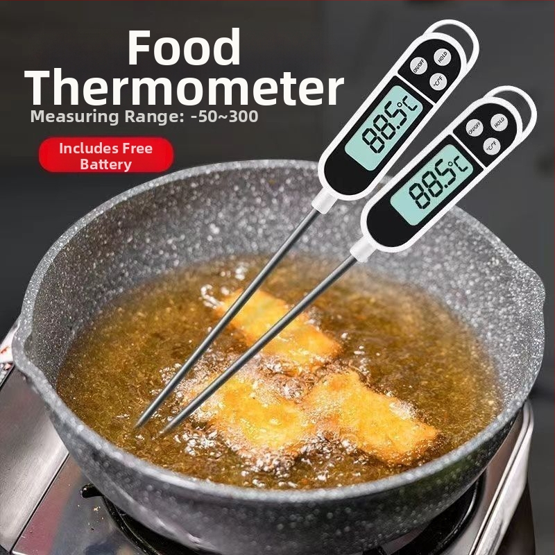 Digitálny domáci teplomer s kuchynskou sondou a alarmom, model TP300, 1° rozlíšenie, alarm teploty, pre detské mlieko, vodu, jedlo a olej