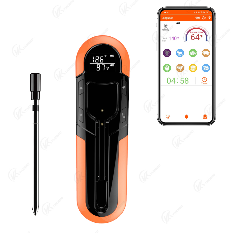 Kaitai termometar za hranu s Bluetoothom i aplikacijom za pametni telefon, 0,1°C rezolucija, za pečenu govedinu