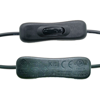 Превключвател за захранващ кабел 5521 с DC мъжки и женски жак и бутон в средата за LED лента на аквариум – 22 AWG, 5 Ω съпротивление