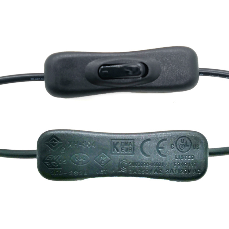 Превключвател за захранващ кабел 5521 с DC мъжки и женски жак и бутон в средата за LED лента на аквариум – 22 AWG, 5 Ω съпротивление