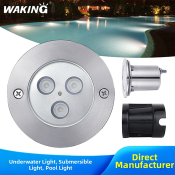 RGB DMX512 Podvodné osvetlenie bazéna, konštrukcia z nehrdzavejúcej ocele, IP68, vstup 12/24V, 3 LED, 675 lm, 2200–6500K