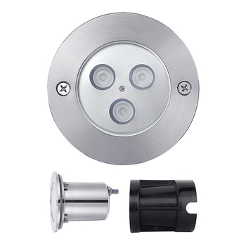 RGB DMX512 Podvodno svjetlo za bazen, kućište od nehrđajućeg čelika, IP68, ulaz 12/24V, 3 LED, 675 lm, 2200–6500K