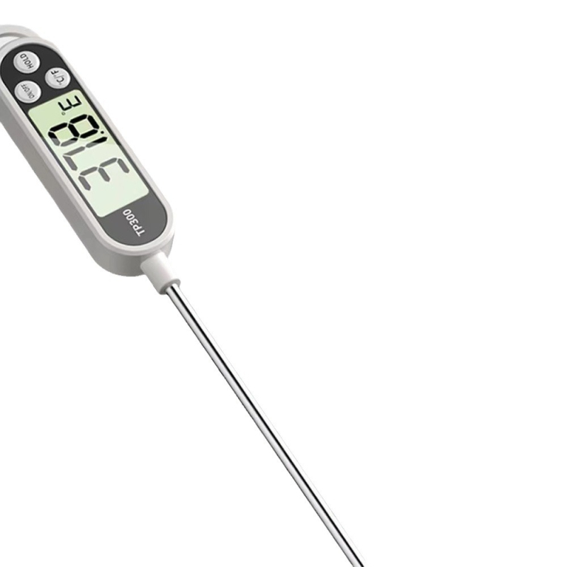 Digitalni kuhinjski termometar sa sondom za visoke temperature — mjerenje temperature mlijeka, vode i ulja, pogodan za pečenje i roštilj.
