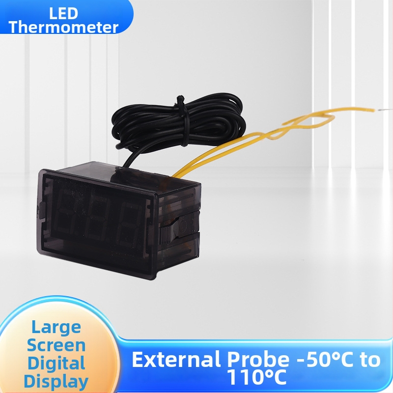 Vložený digitálny teplomer s LED displejom – model LED teplomer, presnosť ±1,0°C, konštrukcia z olova