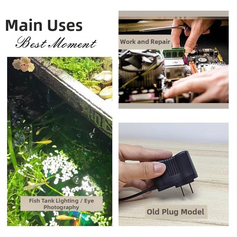 LED klips lampica za stol i krevet s fleksibilnim vratilom, 2–10W, ≤36V, PVC sjenilo, napajanje iz utičnice