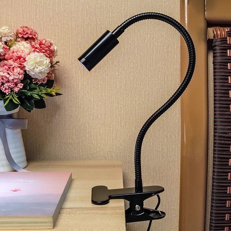 LED klips lampica za stol i krevet s fleksibilnim vratilom, 2–10W, ≤36V, PVC sjenilo, napajanje iz utičnice