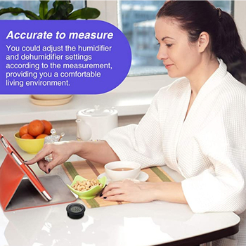 Okrugli ugrađeni termometar i higrometar za akrilni terarij, dekorativno (rezolucija temperature: 1°C; podrijetlo: Zhejiang; pakiranje: 200 kom.)