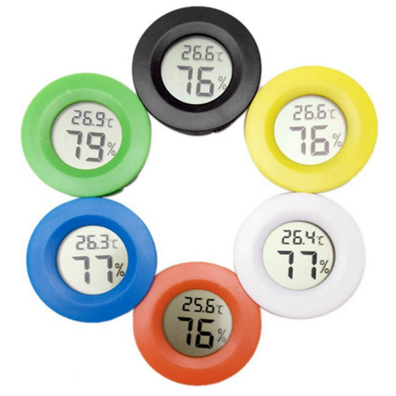 Okrugli ugrađeni termometar i higrometar za akrilni terarij, dekorativno (rezolucija temperature: 1°C; podrijetlo: Zhejiang; pakiranje: 200 kom.)