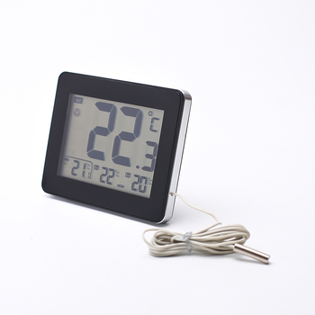 Digitalni higrometar za akvarij s velikim zaslonom: mjerenje temperature i vlage, unutarnja/vanjska upotreba, rezolucija 0,1°C.