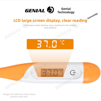 Genial T15SC Digitalni medicinski termometar, mjerenje ispod pazuha/usta/rektalno, točnost ±0.1°C, dvostruko prebacivanje jedinica (°C/°F), bez živog srebra