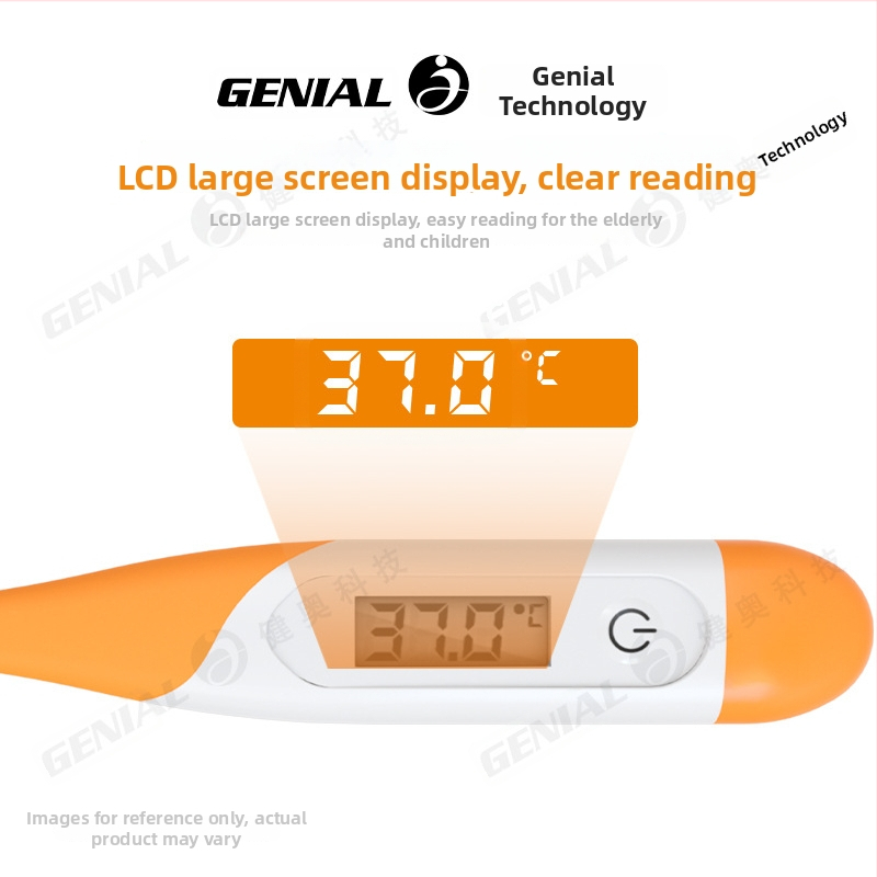 Genial T15SC Digitalni medicinski termometar, mjerenje ispod pazuha/usta/rektalno, točnost ±0.1°C, dvostruko prebacivanje jedinica (°C/°F), bez živog srebra