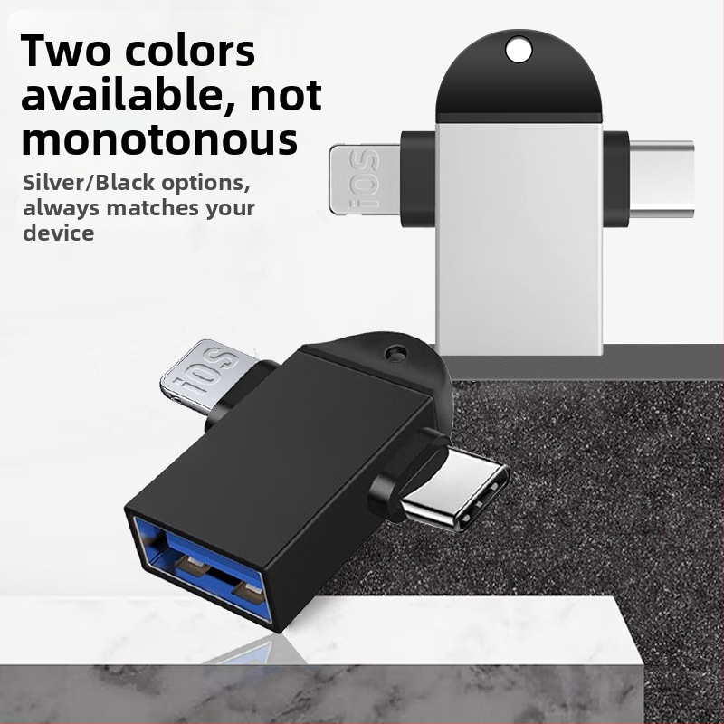 Pinyue OTG prevodník 3 v 1 pre Apple Type-C zariadenia — Model T73-t69