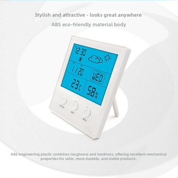 CH-904 Вътрешен измервател на температура и влажност с голям цифров дисплей и часовник с аларма, модел CH-904; резолюция: температура 1°C, влажност 1% RH