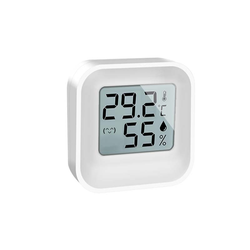 Вътрешен мини измервател на температура и влажност за домашна употреба, резолюция 1, точност температура ±0,5°C, влажност ±3%, захранване с батерия тип бутон 1,5V