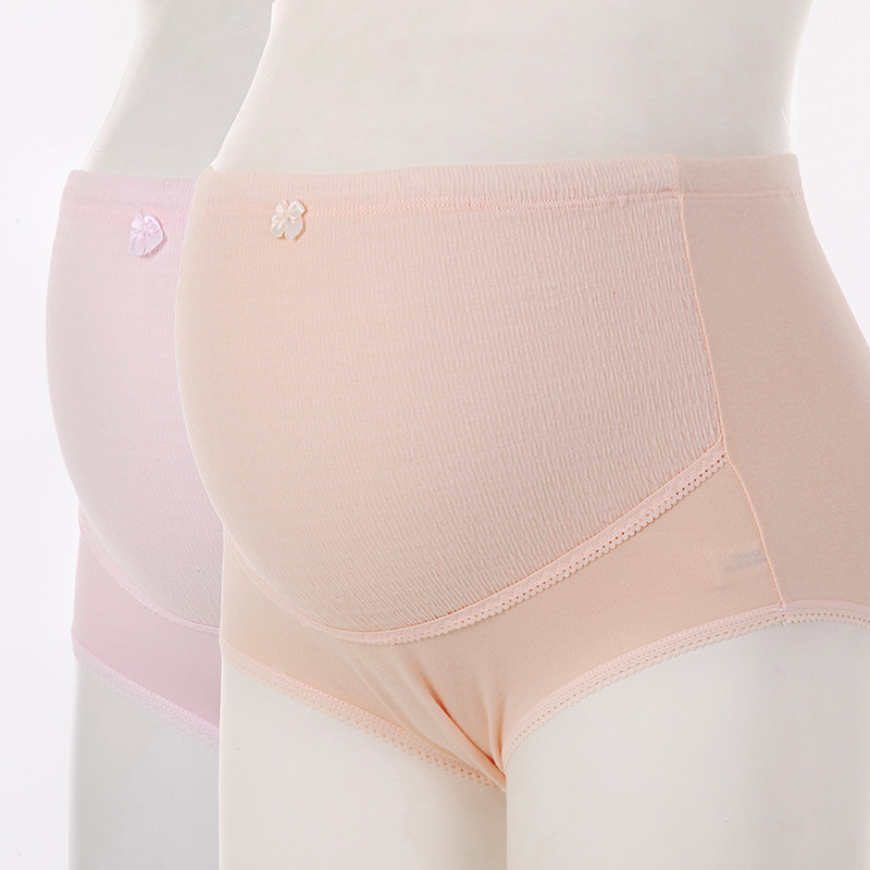 Lenjerie pentru gravide din bumbac cu talie înaltă, susținere a abdomenului, reglabilă, respirabilă, șorturi