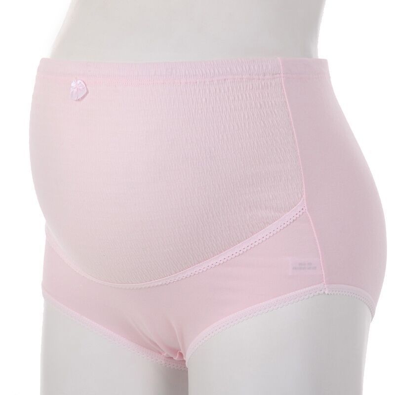 Lenjerie pentru gravide din bumbac cu talie înaltă, susținere a abdomenului, reglabilă, respirabilă, șorturi