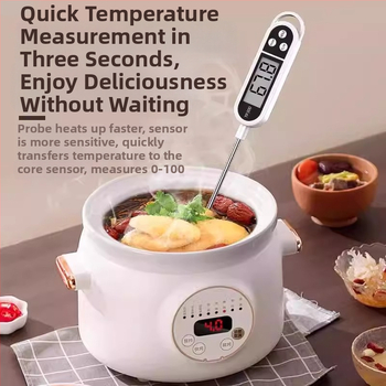 Digitalni termometar s sondom za vodu, hranu, ulje i mlijeko — kućna kuhinja i kupanje djeteta