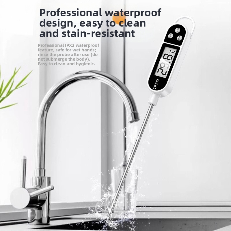 Digitalni termometar s sondom za vodu, hranu, ulje i mlijeko — kućna kuhinja i kupanje djeteta