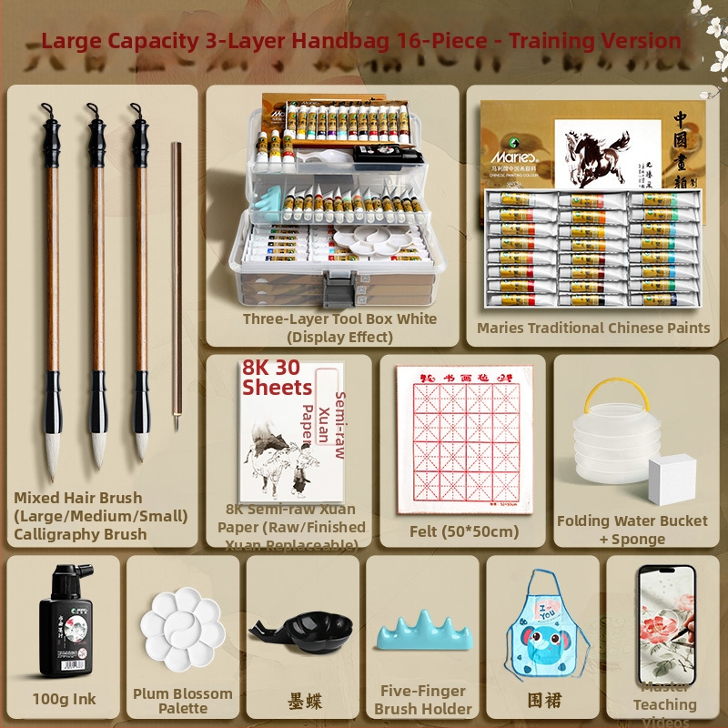 Σετ Εκκίνησης Κινεζικής Ζωγραφικής από τη Marie's — φυτικές και ορυκτές χρωστικές για κινεζική ζωγραφική