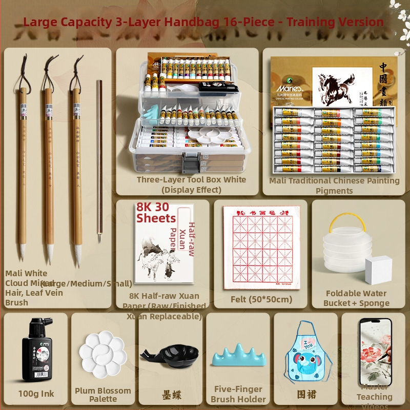 Σετ Εκκίνησης Κινεζικής Ζωγραφικής από τη Marie's — φυτικές και ορυκτές χρωστικές για κινεζική ζωγραφική