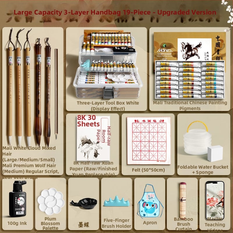 Σετ Εκκίνησης Κινεζικής Ζωγραφικής από τη Marie's — φυτικές και ορυκτές χρωστικές για κινεζική ζωγραφική