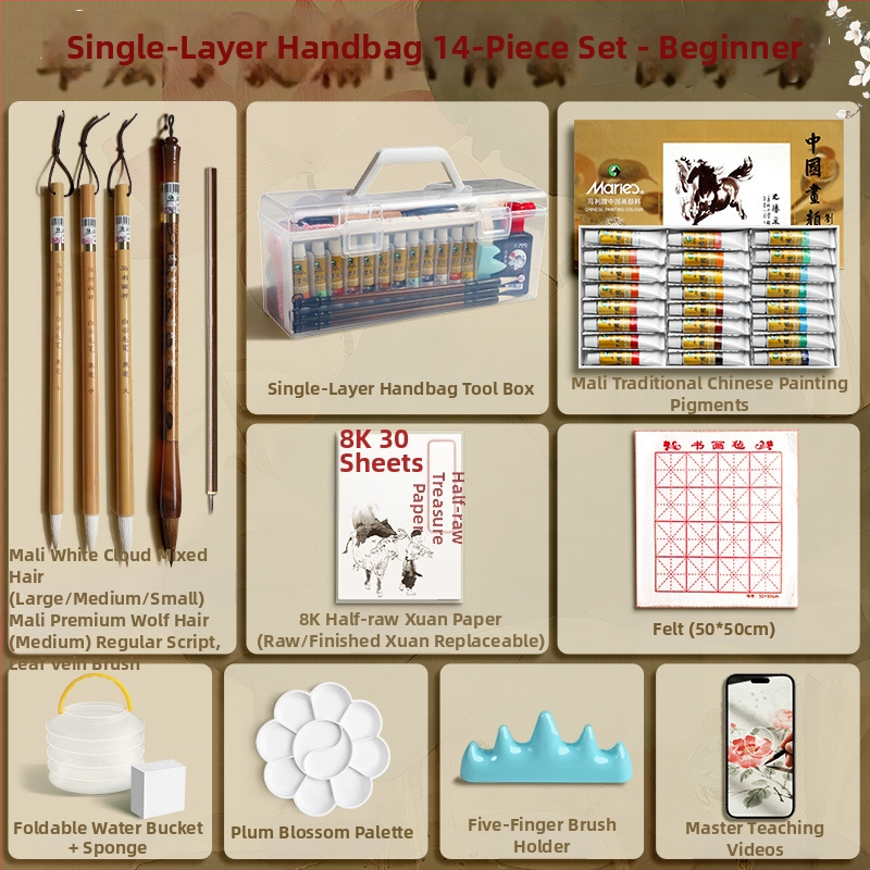 Σετ Εκκίνησης Κινεζικής Ζωγραφικής από τη Marie's — φυτικές και ορυκτές χρωστικές για κινεζική ζωγραφική