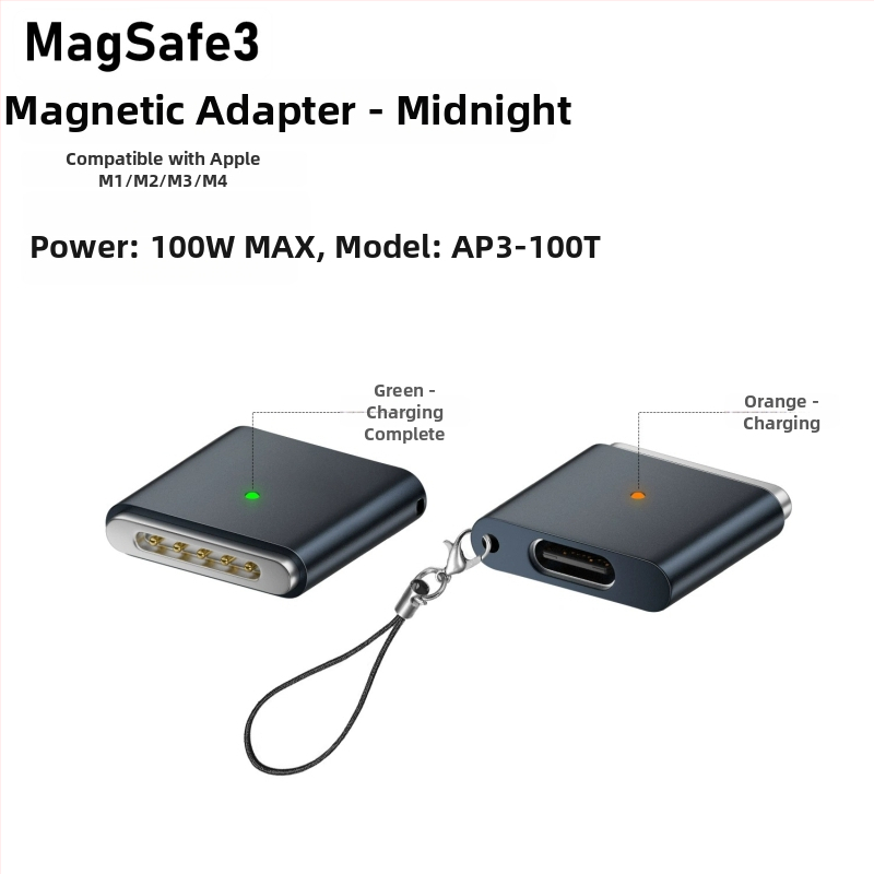 Emmons Type-C към MagSafe 3/2 магнитен адаптер за MacBook Pro/Air, модел C женски към MagSafe3