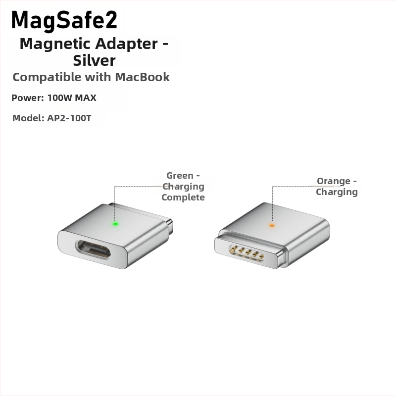 Emmons Type-C към MagSafe 3/2 магнитен адаптер за MacBook Pro/Air, модел C женски към MagSafe3