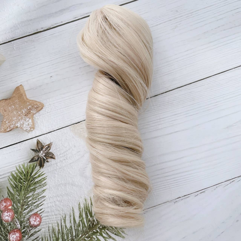 Duga kovrčava perika s ravnim šiškama, korejski stil, vlakna otporna na toplinu, porijeklo Zhejiang