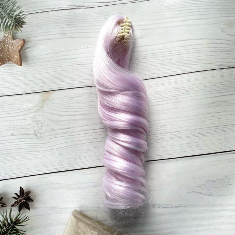 Duga kovrčava perika s ravnim šiškama, korejski stil, vlakna otporna na toplinu, porijeklo Zhejiang