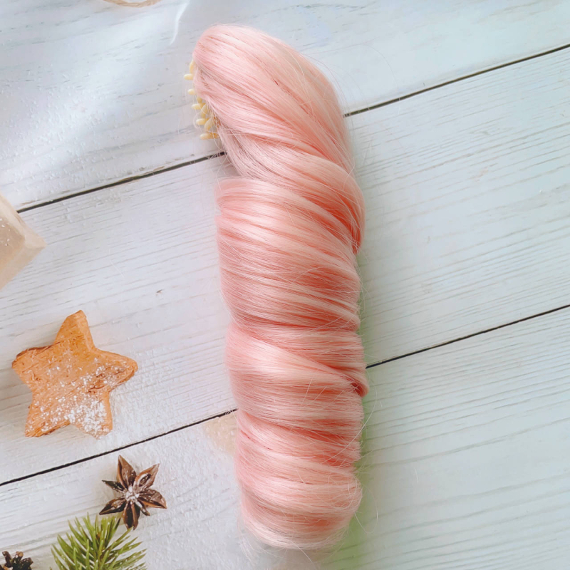 Duga kovrčava perika s ravnim šiškama, korejski stil, vlakna otporna na toplinu, porijeklo Zhejiang