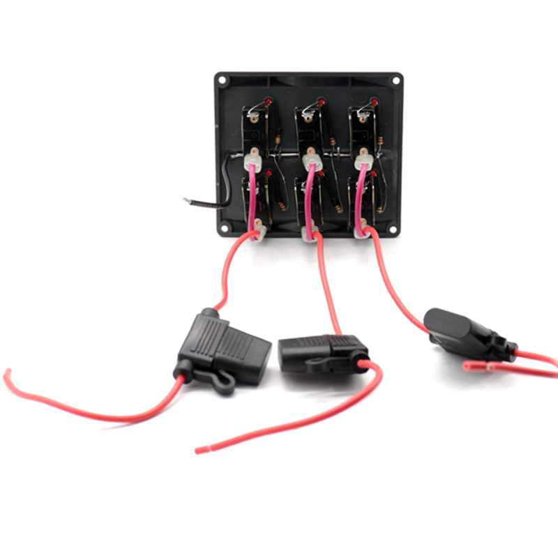 IZTOSS SP6001 6‑pozicijski prekidač panel za automobil, RV i pomorsku upotrebu uz identifikacijsku naljepnicu 12V/24V