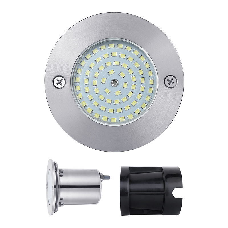 5W вградена LED подводна лампа за басейн, четири проводника, IP68, неръждаема стомана, 12/24V