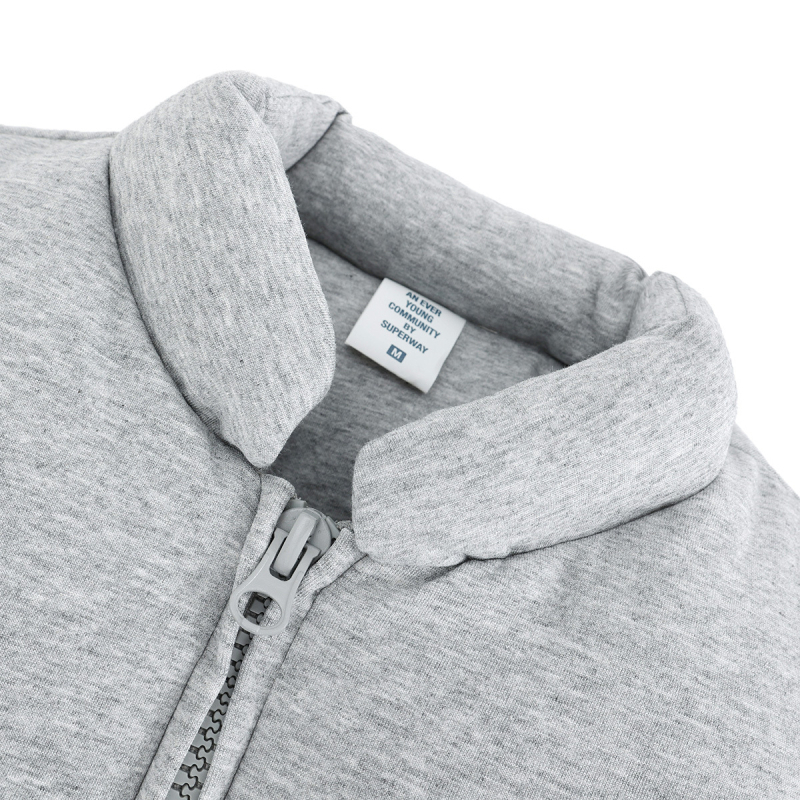 Jachetă bărbătească cu strat de aer și umplutură din bumbac, croială lejeră, fără glugă, buzunare cu fermoar