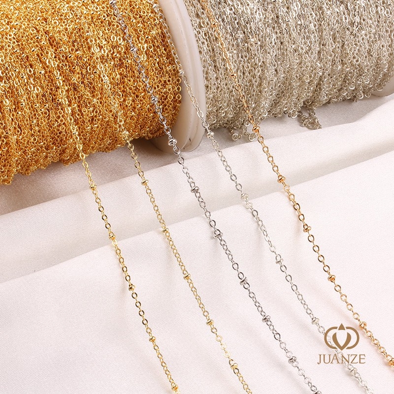 Bakreni lanac s klips maticama, elektroplatirano, Autonomy marka, ručna izrada, produženi lanac