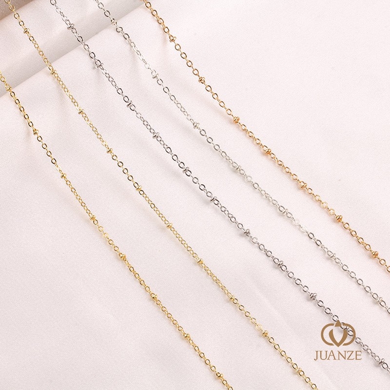 Bakreni lanac s klips maticama, elektroplatirano, Autonomy marka, ručna izrada, produženi lanac