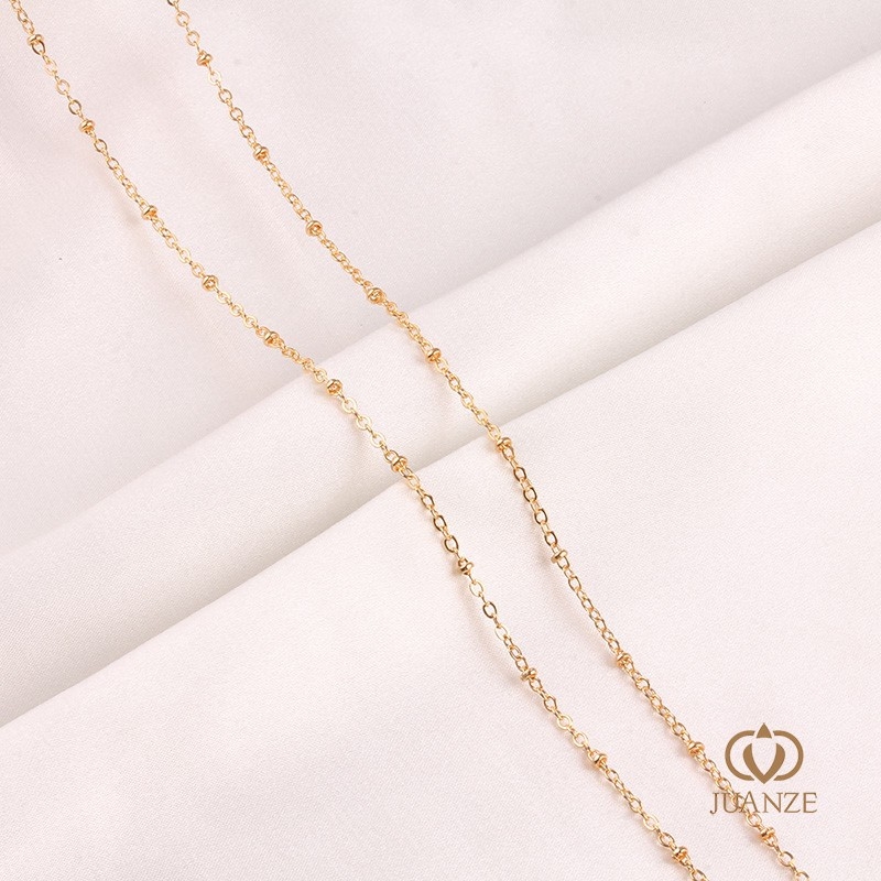 Bakreni lanac s klips maticama, elektroplatirano, Autonomy marka, ručna izrada, produženi lanac