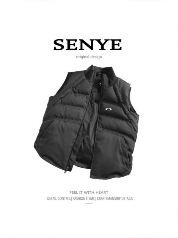 Jachetă-vest din bumbac cu umplutură din fleece, căptușită, croială lejeră, guler înalt, stil de lucru japonez, iarnă 2025