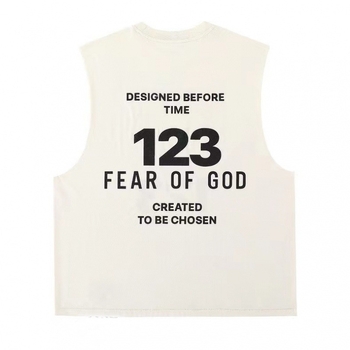 Свободна памучна безръкавна жилетка с принт на малък ангел, 100% памук, лято 2024, свободна кройка