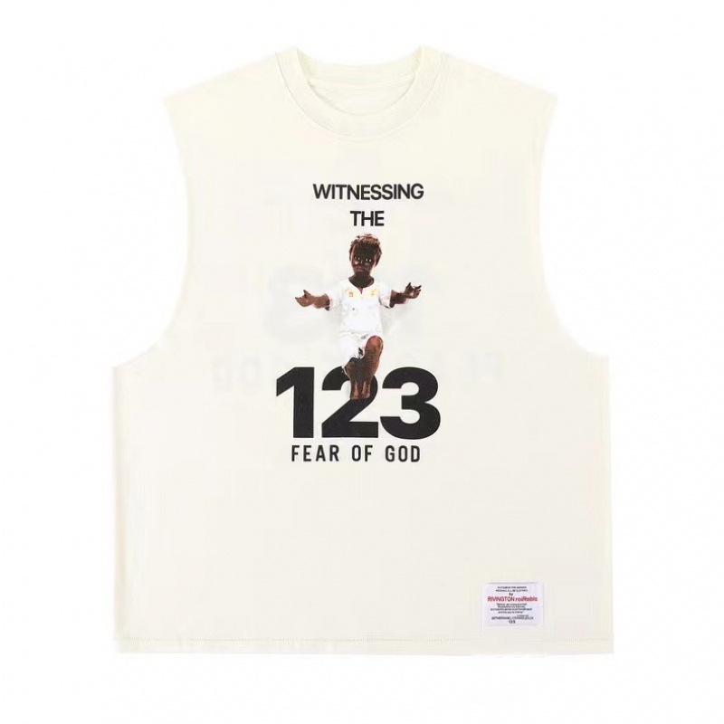 Свободна памучна безръкавна жилетка с принт на малък ангел, 100% памук, лято 2024, свободна кройка