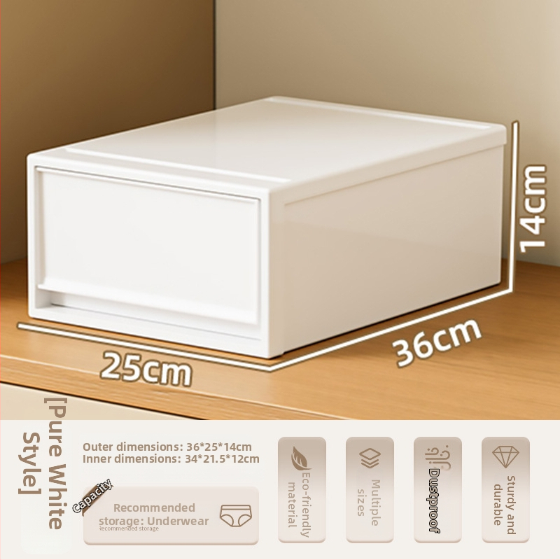 Fiókos műanyag tároló doboz ruhákhoz és kozmetikumokhoz, kapacitás 40–50 liter