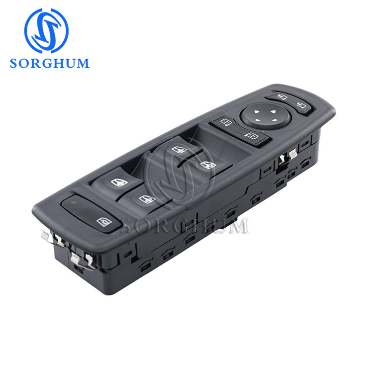 Ηλεκτρικός διακόπτης ανύψωσης παραθύρων για Renault Megane Cab - ABS πλαστικό, 12V, μάρκα SORGHUM, μοντέλα 254000015R, 25400-0015R, 254000006R, 809610006R, βάρος 0.125 kg