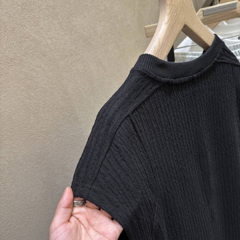 Vesta tricotată pentru bărbați, fără mâneci, cu dublă textură - croială lejeră, bumbac 48,5%, vară 2025, stil sport