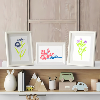 Yehuo Шаблон за рисуване на диви цветя — повторно използваем PET трафарет за рисуване, водоустойчив и пране (AM-KJ114-18)