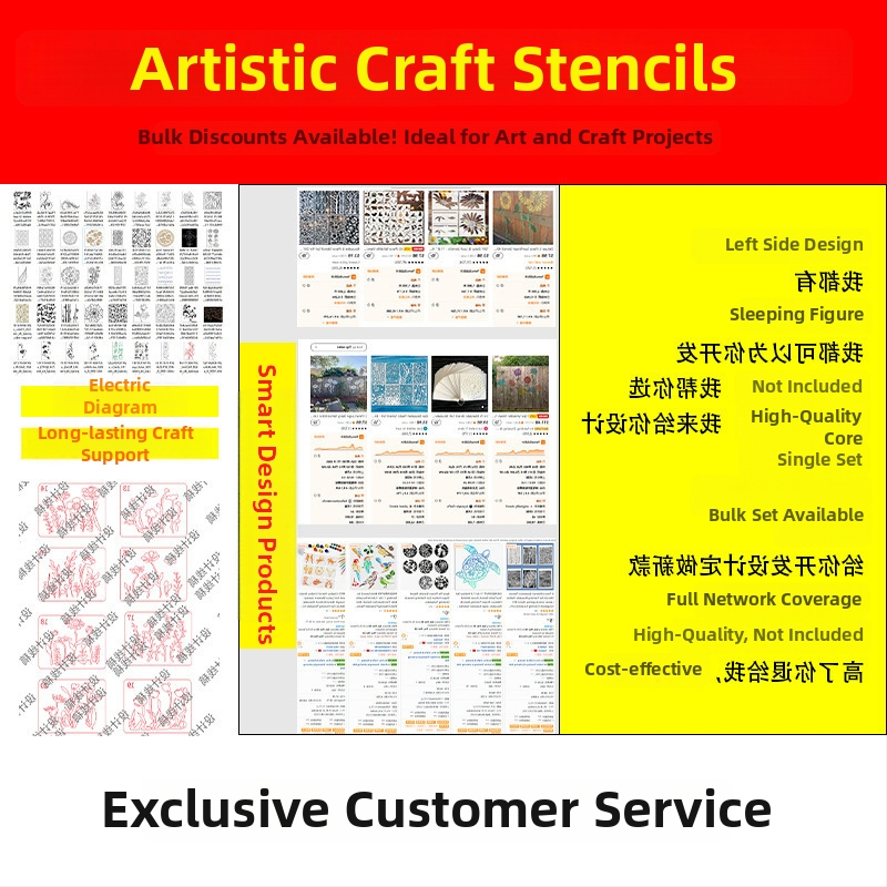 Yehuo Šablóna na kreslenie s divokými kvetmi — opakovane použiteľná PET maľovacia šablóna, vodotesná a prateľná (AM-KJ114-18)