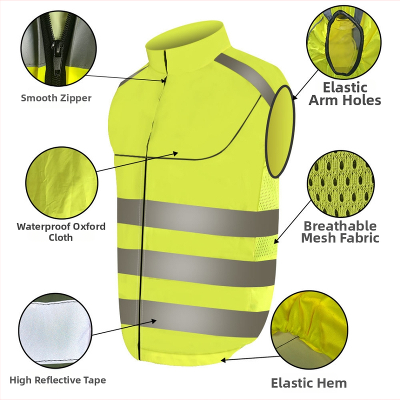 Reflexná jazdecká bunda - 150D Oxford látka, reflexná páska, model 1915