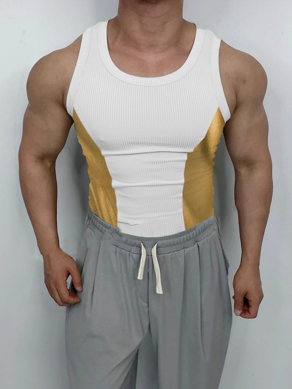 Спортен жилет за тренировки, свободна кройка, модел: райета, 95% полиестер, прав долен край, подходящ за упражнения