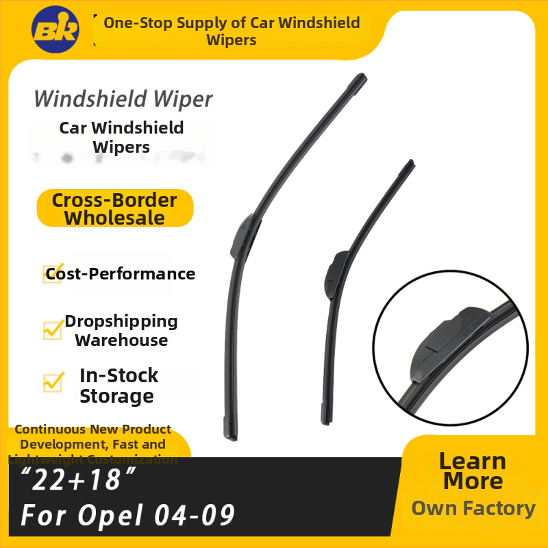 Stierač predného skla pre Opel Astra H, 180° rozsah, prírodná guma + vysokovýkonná oceľ/ABS, model YS-1002, Bangrui