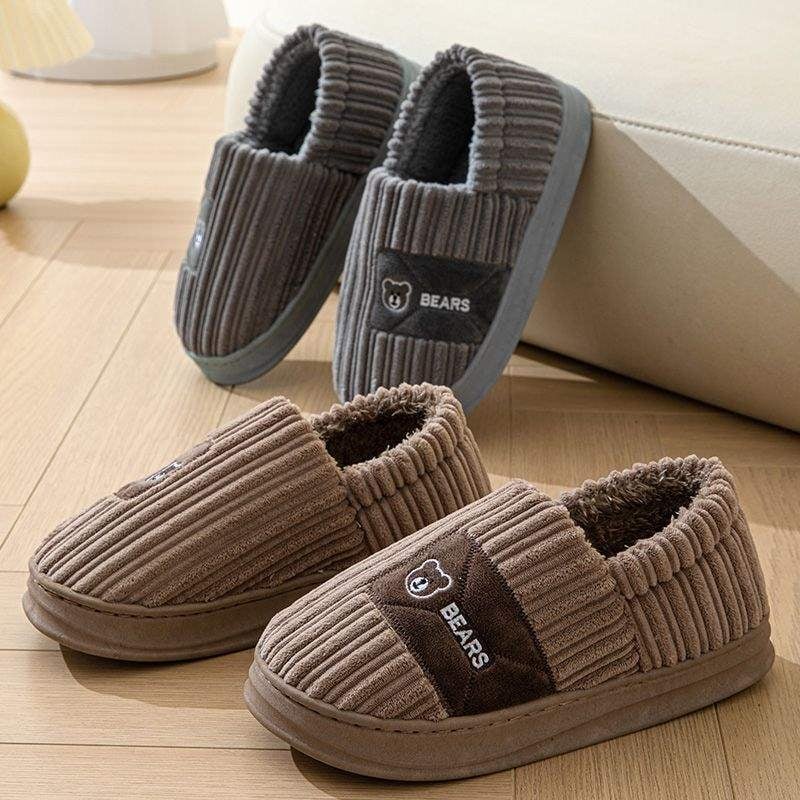 Férfi téli beltéri papucs, csúszásmentes vastag puha talppal, velúr felső; PVC talp; talp technológia: viszkóz; férfiaknak; 2024 tavasz